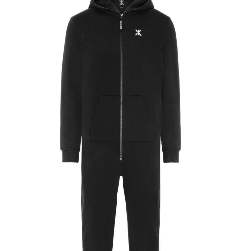 Classic Black Original Onesie from Onepiece- Hooded Casual Zipup Unisex Size S